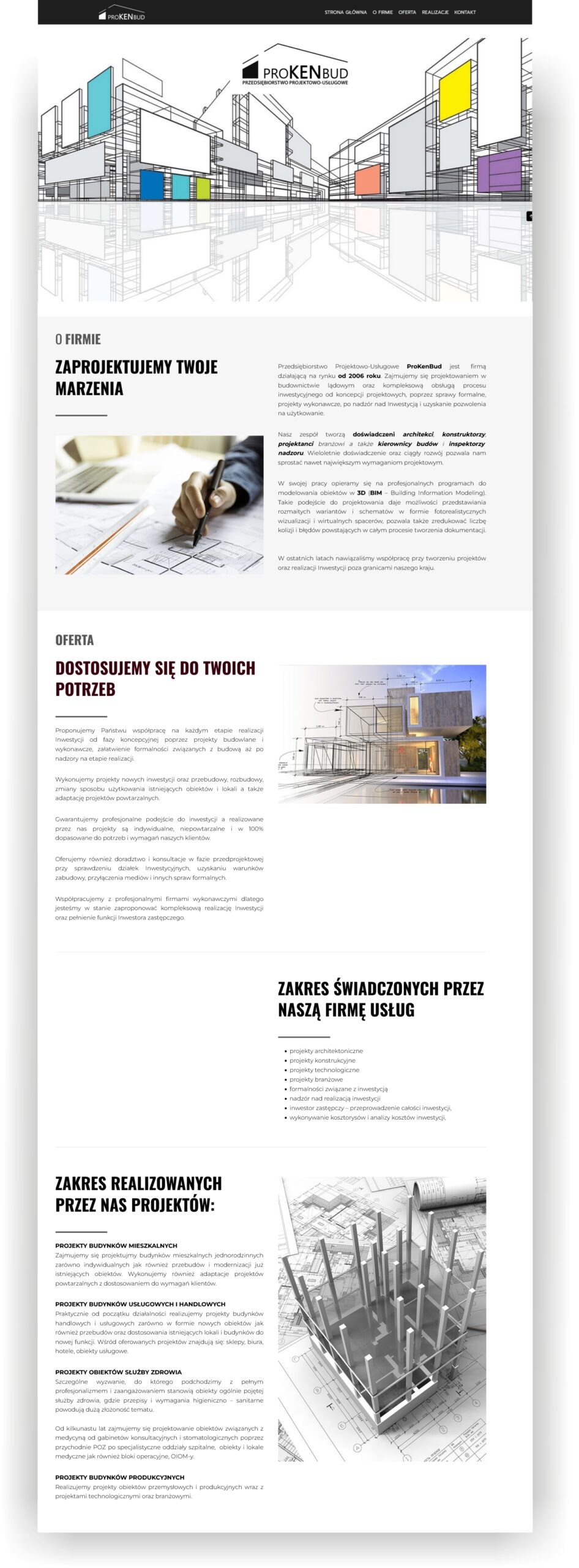Strona internetowa - ProKenBud Przedsiębiorstwo Projektowo-Usługowe Strona internetowa - ProKenBud Przedsiębiorstwo Projektowo-Usługowe